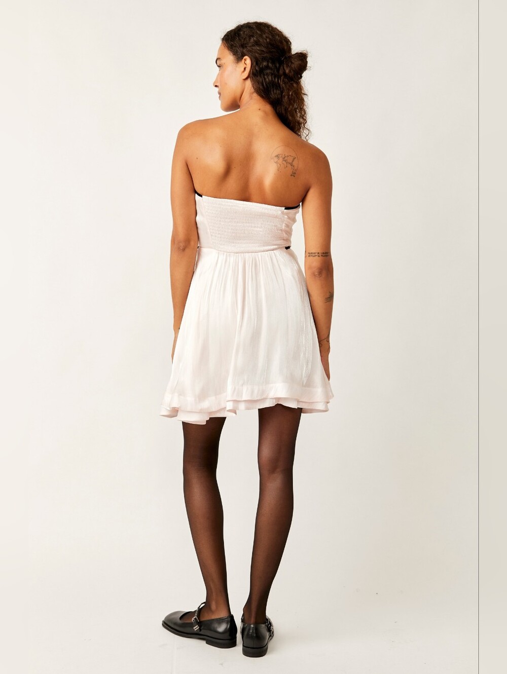 Free People Daisy Strapless Mini Dress Pink Velvet Trim Size S Romantic Feminine - Picture 2 of 10